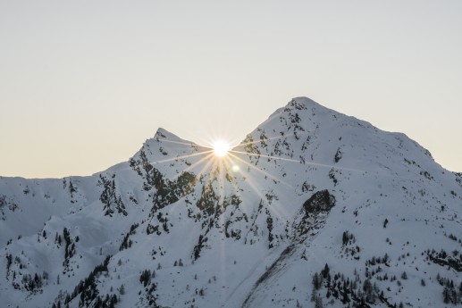 Sonnenuntergang zwischen Rippetegg und Pichler Schober